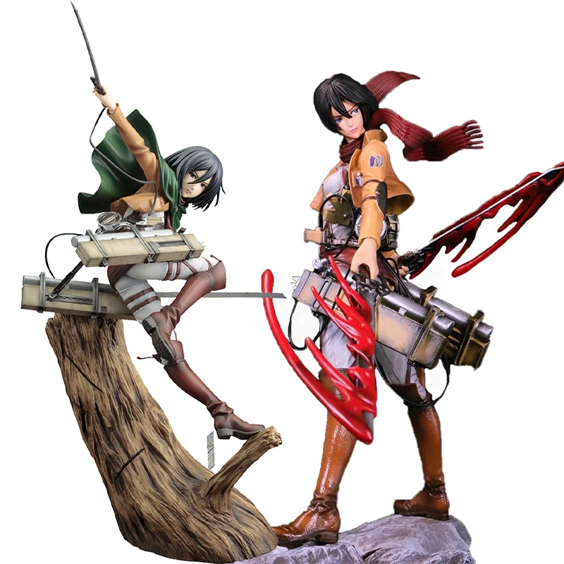 29cm Mikasa Ackerman Attack On Titan Anime Figure Rival Shingeki no Kyojin Levi Ackerman Action Figure Collection Model Doll Toy