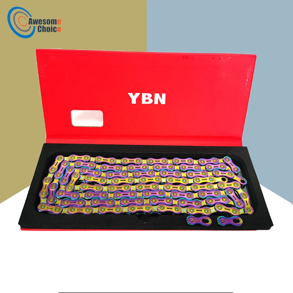 

Яркая Цепь YBN 8/9/10/11/12 для горного велосипеда с титановым покрытием