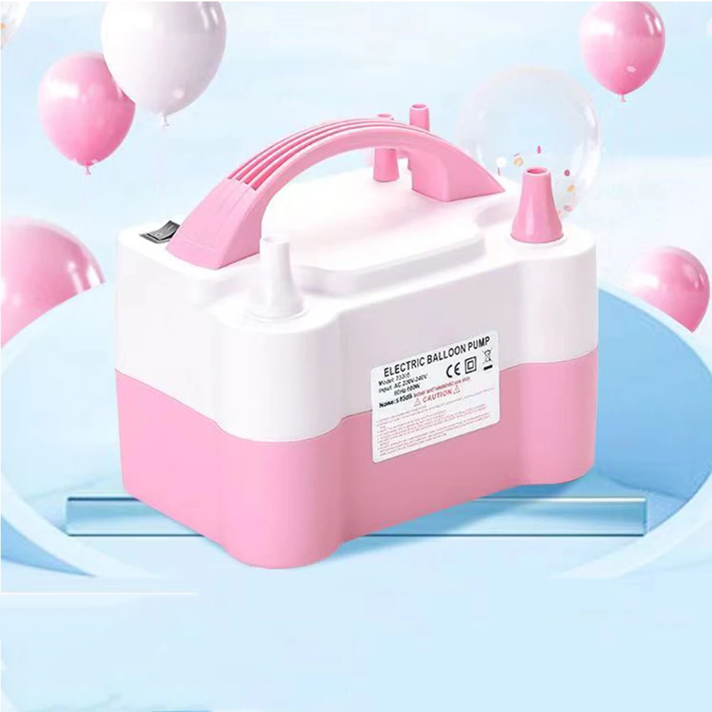 

600W Electric Balloon Air Pump 110/220V High Power Two Nozzle Air Blower Balloon Portable Inflatable Inflator for Party Wedding