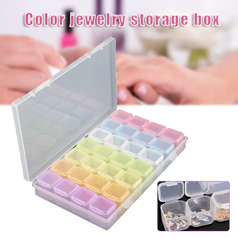 

Прозрачная коробка для хранения, 28 съемных отделений