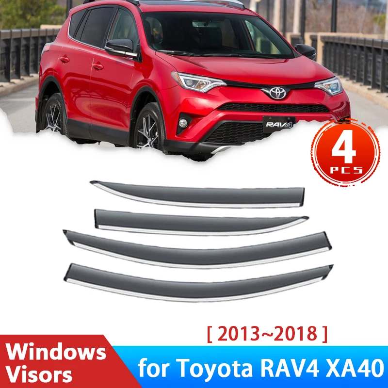 

Deflectors for Toyota RAV4 2017 RAV 4 XA40 IV 2013~2018 Accessories 2014 Car Side Windows Visors Rain Eyebrow Guards Sun Visor