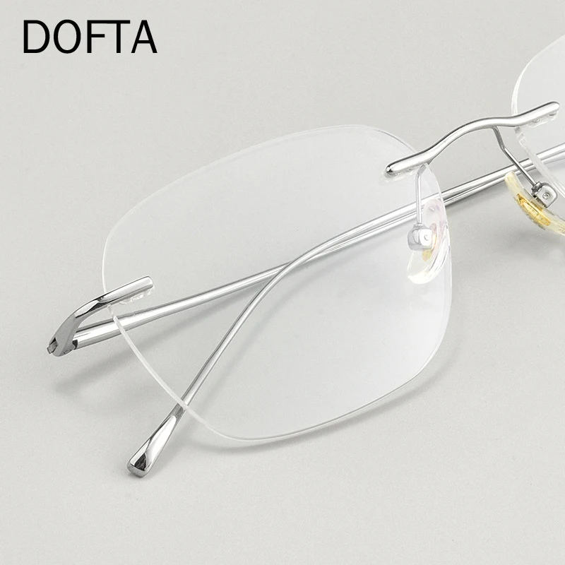DOFTA из чистого титана сверхлегкие очки без оправы по рецепту оправа для мужчин и