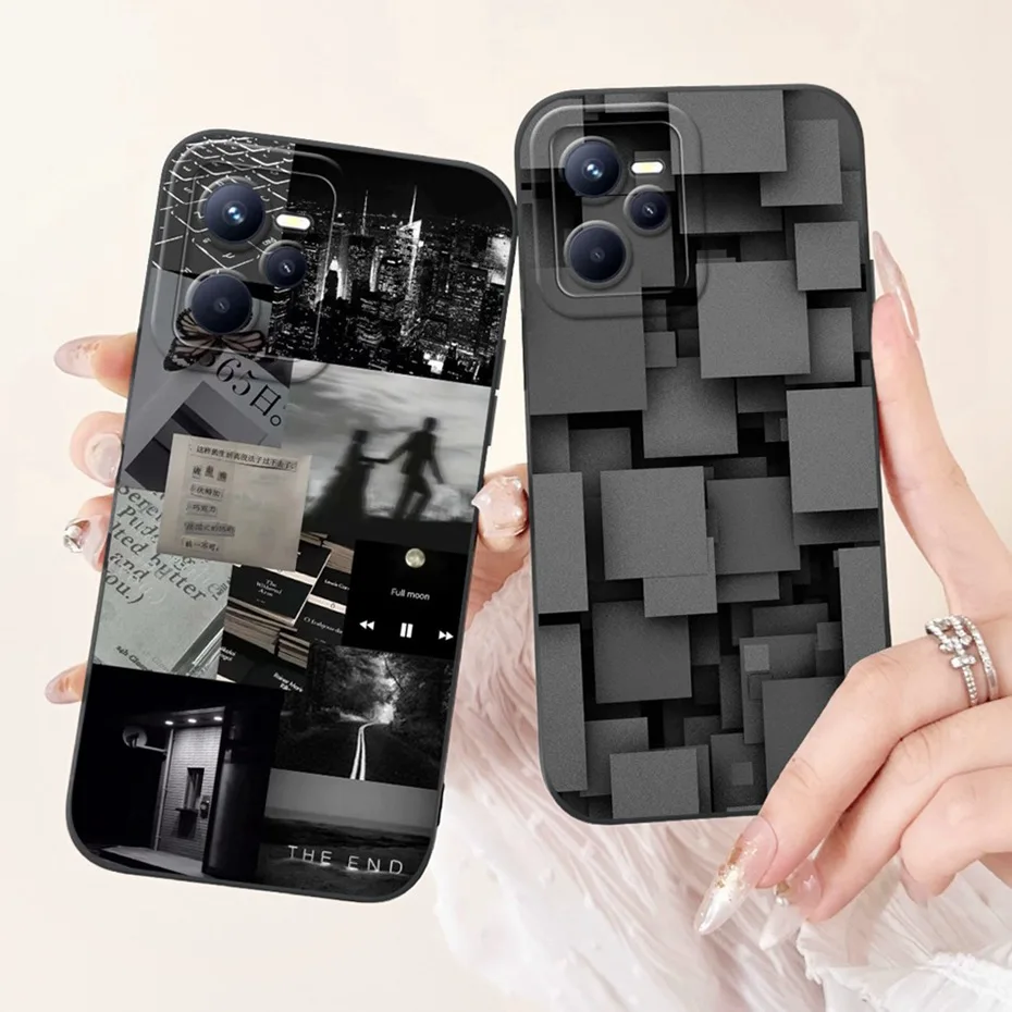 Защитный чехол для объектива Realme C35 Модный узор Мягкая силиконовая задняя крышка