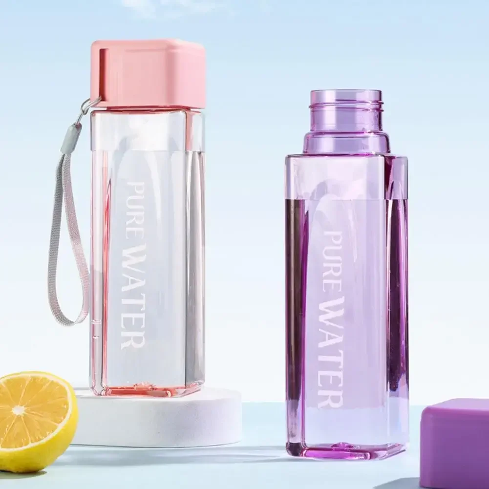 500 мл простая квадратная бутылка для воды персонализированная портативная