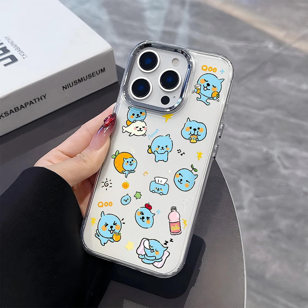 Чехол для телефона Cartoon Lovely QooS для iPhone 17 16e 16 15 14 13 12 11mini Pro Max X XR XSMAX 8 7 Air Plus, прозрачный мягкий чехол (art.: 3920d09a4daf7) - 3920d09a4daf7