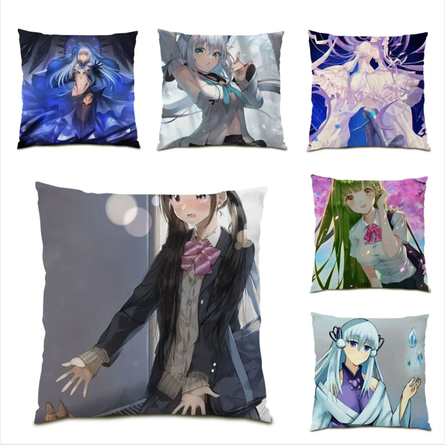 

Decorative Cushion Covers Polyester Linen Velvet Fabric New Pilow Cover Anime Pattern Pillow Cases Stylish Pillowcase Home E0684