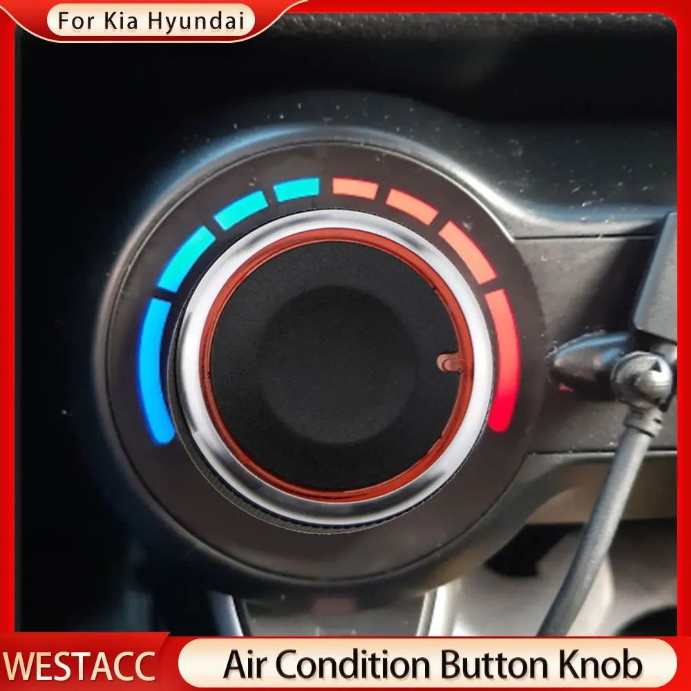 

2Pcs/set Car Air Conditioning Knob AC Heat Control Switch Knobs for Hyundai Solaris 2017 - 2021 for Kia Rio K2 KX Cross
