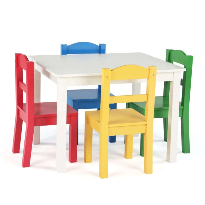 

Humble Crew 5PCS Wood Kids Table Chairs Set