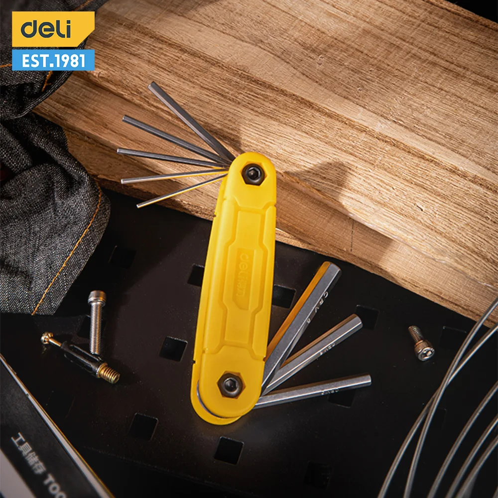 

Deli Allen Key Set Wrench Kit 8 In 1 Hex Key Sets Hexagon Spanner Portable Flat End Allen Wrench Hand Tools For Bicycle Repair