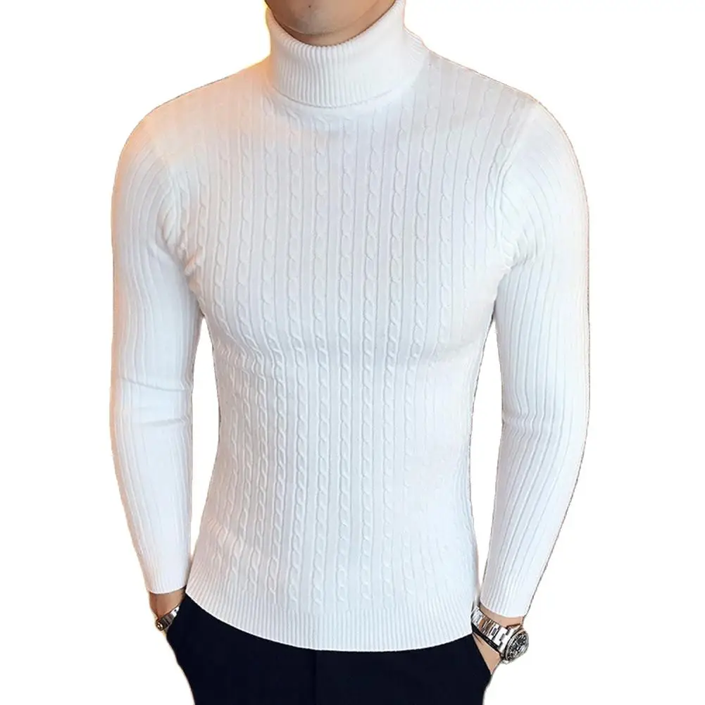 

Winter Fashion Men Sweater Turtle Neck Long Sleeve Sweater Twist Knitted Men's Turtleneck Sweater Autumn Winter футболки