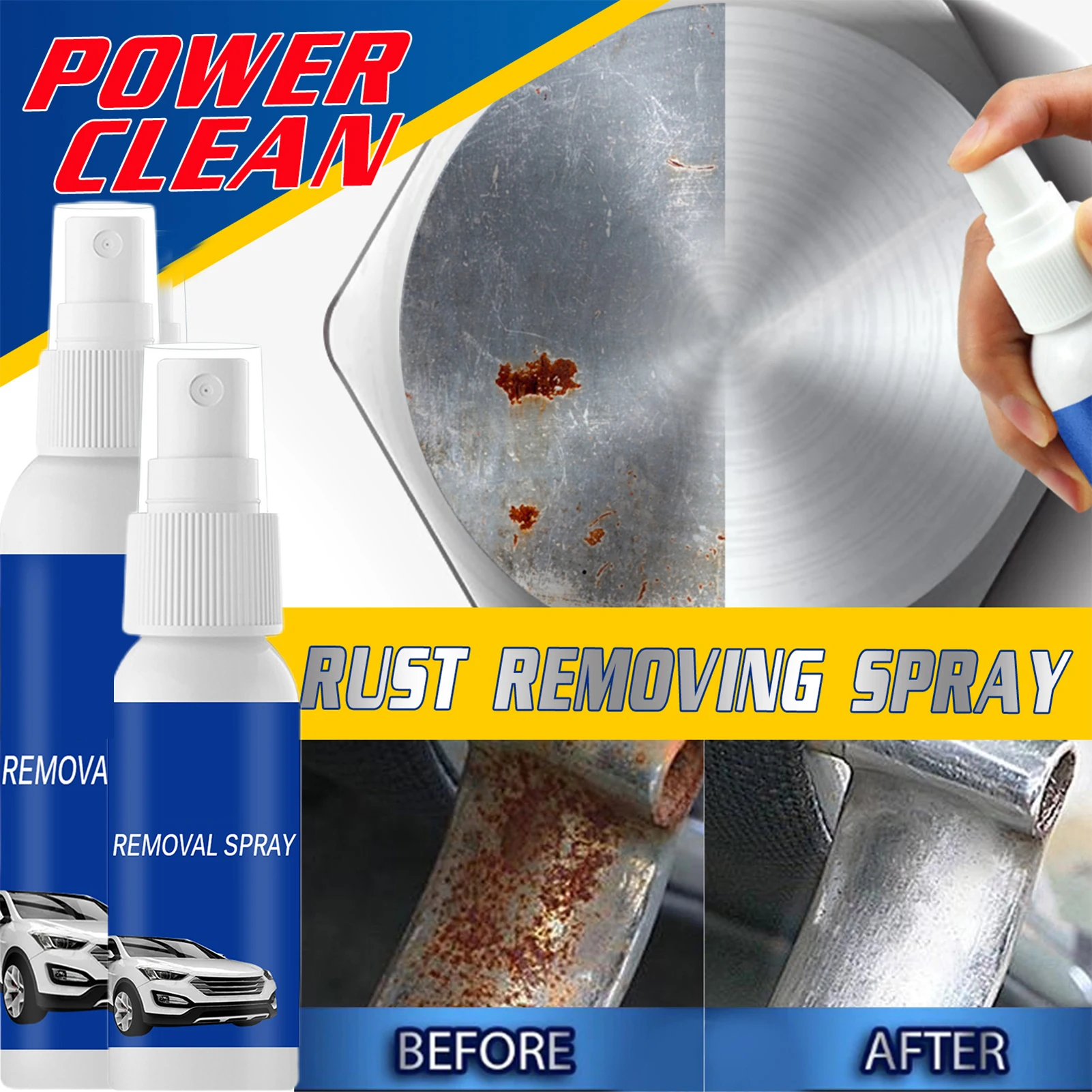 

Rust Removal Spray For Metal Rust Removers Anti Rust Inhibitor Car Compatible Practical Accessory No Rinsing Required Tb Sale