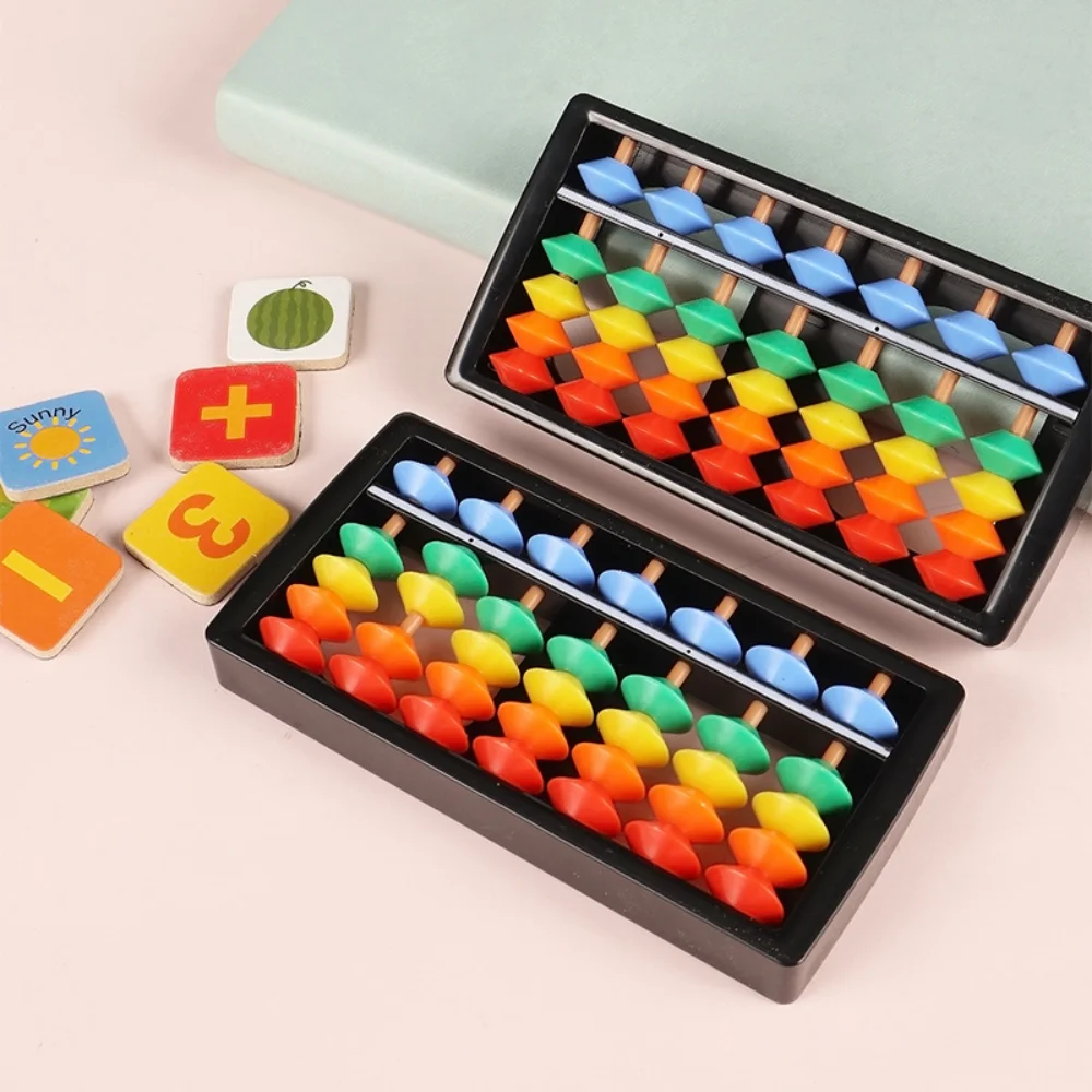 

7 Digits Abacus Montessori Toy Kids Learning Math Arithmetic Toy Chinese Traditional Abacus Educational Toys for Children Gift