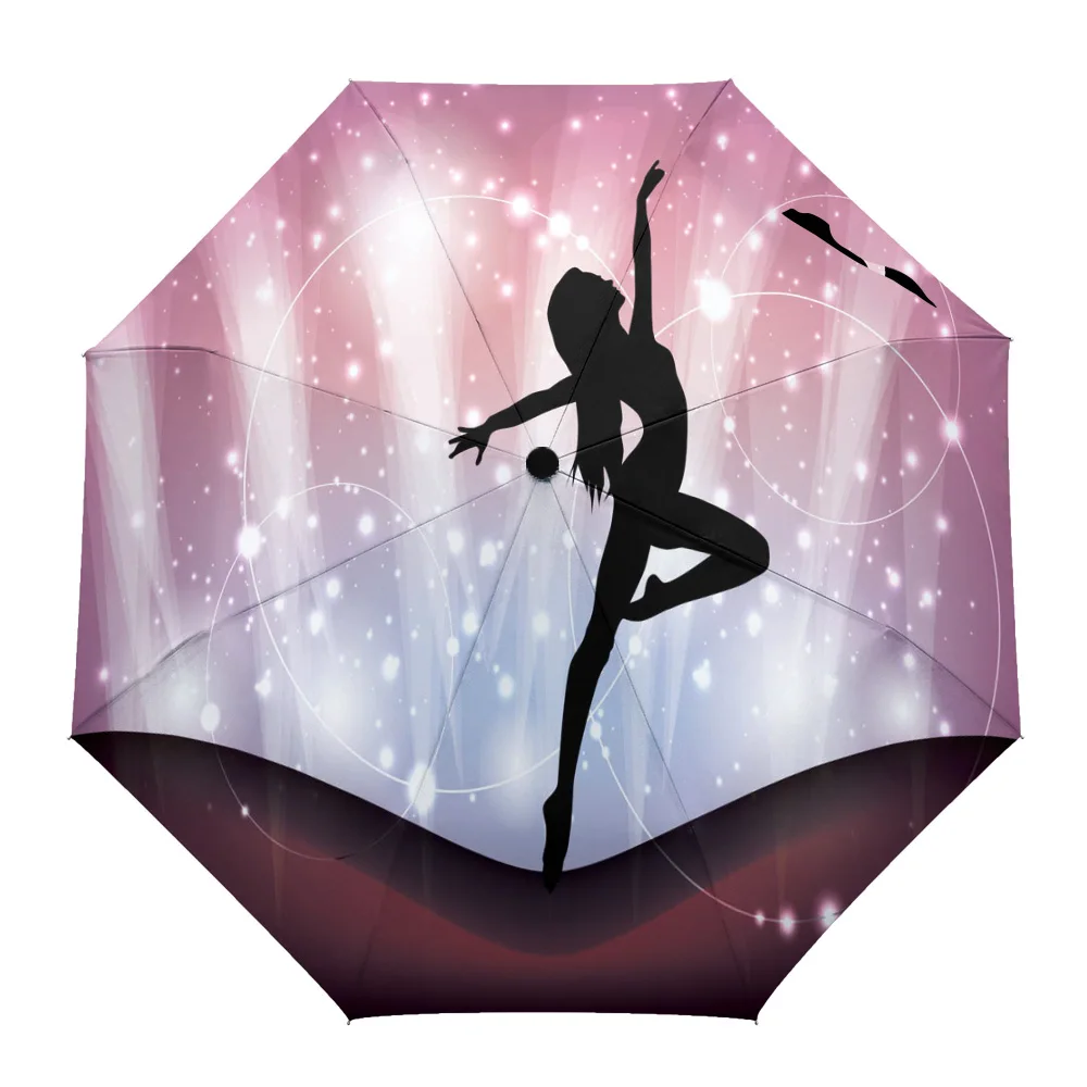 

Woman Silhouette Starlight Sunny Umbrella Automatic Beach Umbrella Outdoor Adults Printed Rain Umbrella for Men Kids Parasol