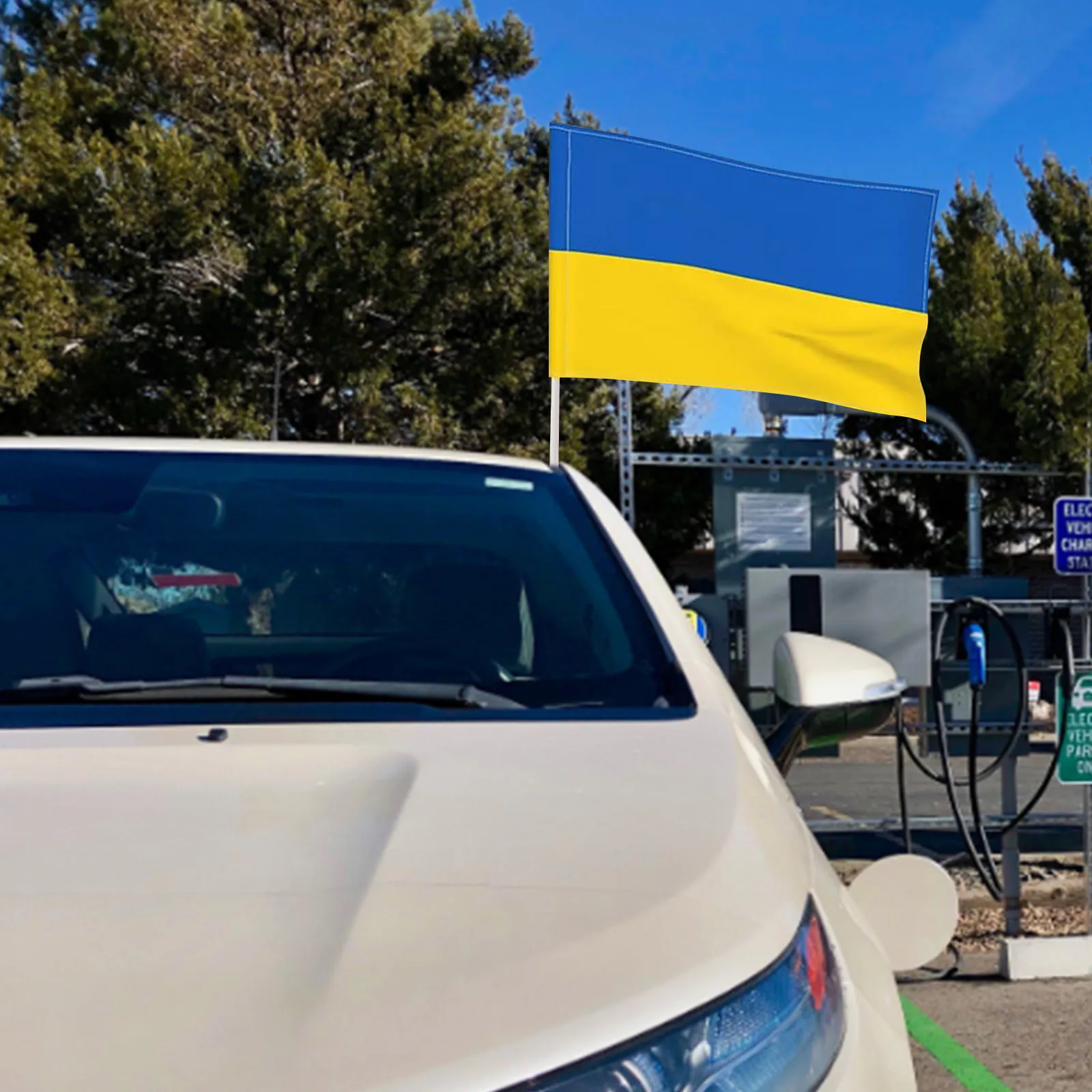 12x18 Inch Car Flags Ukraine National Flag Polyester Window Clip Blue Yellow ua ukr flag Promotion Flying Decoration |