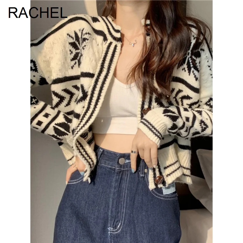 

Кардиган вязаный пальто с длинным рукавом Короткая весенняя одежда 2021 женские широкие брюки с высокой талией топ Универсальная футболка Rac