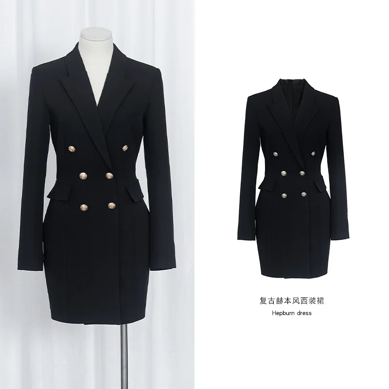 

Maje hoydsn Ni's same black dress 2021 new French Hepburn slim fashion suit skirt