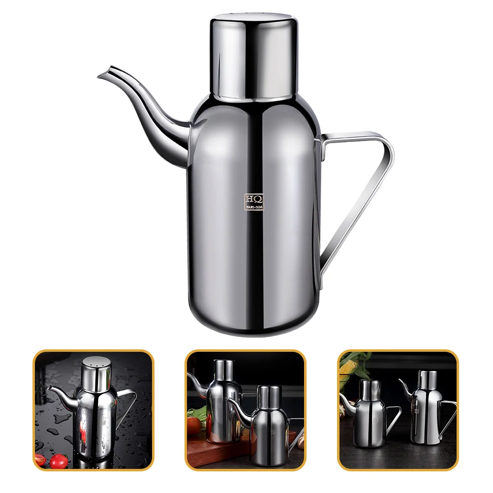 

Oil Bottle Dispenser Vinegar Olive Container Pitcher Cruet Pourer Sauce Pot Decanter Metal Dressing Drizzler Storage Dispensing