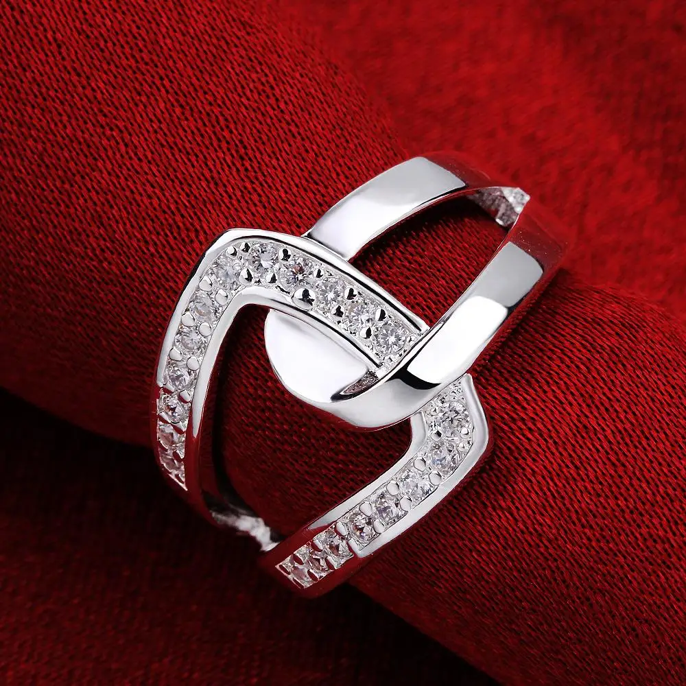 

Special offer 925 Sterling Silver crystal diamond ring For Women fashion charms Party wedding accessories designer jewelry gifts