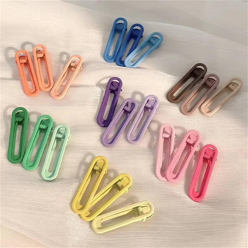 

3PCS Candy Color Hairpin Female Side Bangs Hairpin One Word Clip Duckbill Clip Women Hair Accessories