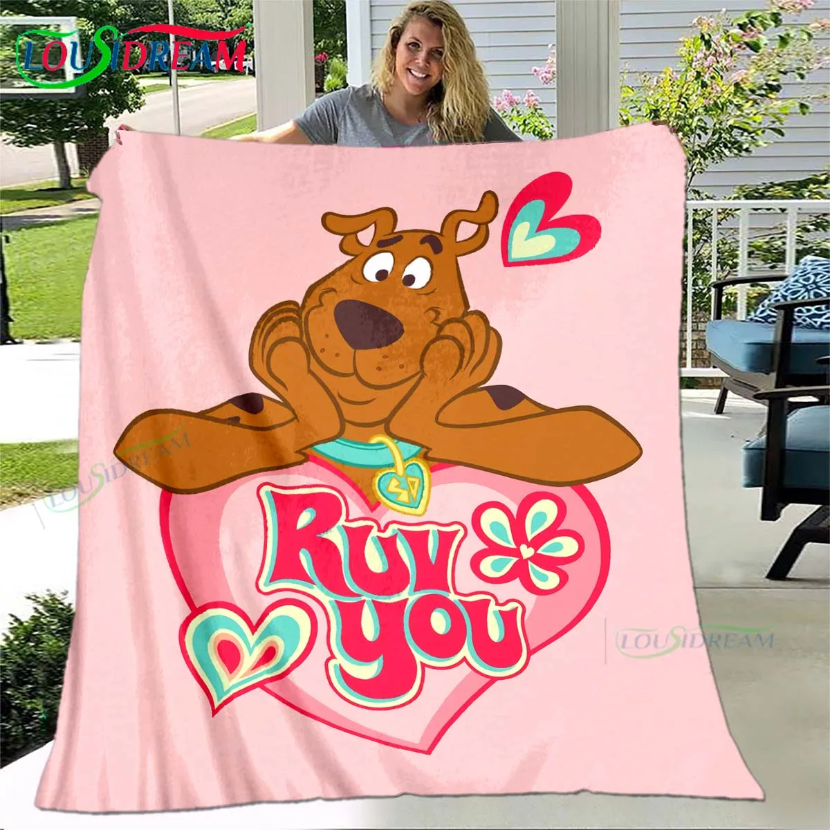 

Креативное 3D милое S-Scooby-Doo модное одеяло аниме Фланелевое покрывало для кровати мягкий диван для путешествий кемпинга