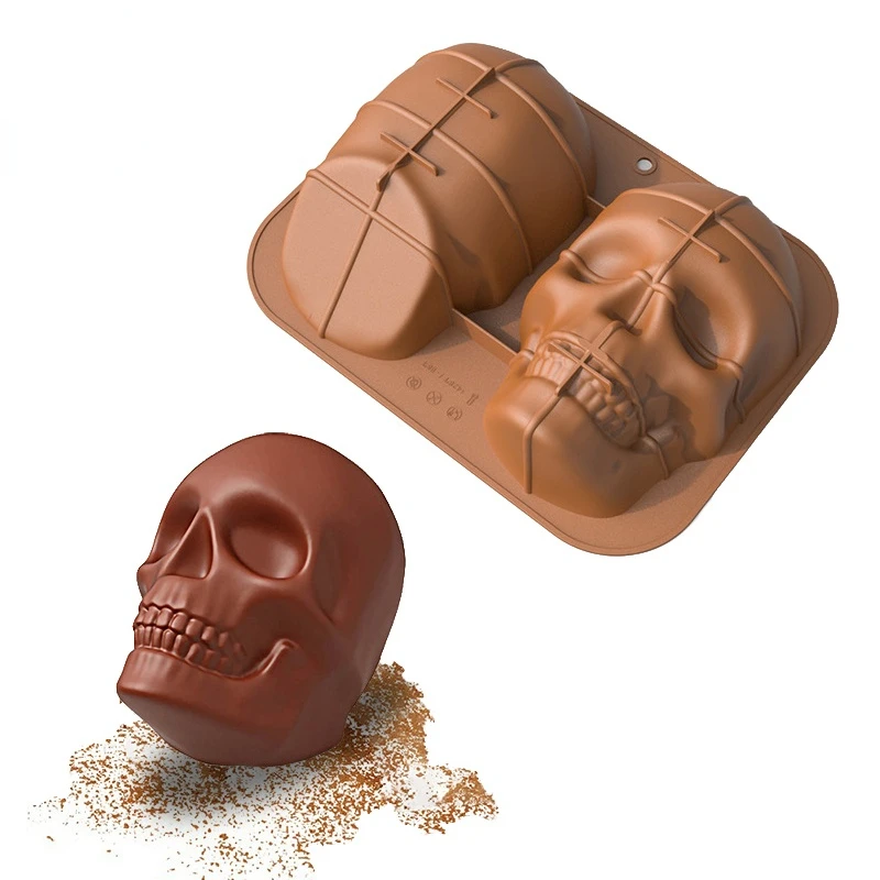 

Skull Silicone Cake Molds Halloween Party Decorating Chocolate Moulds Mousse Dessert Pan Pastry Baking Tools
