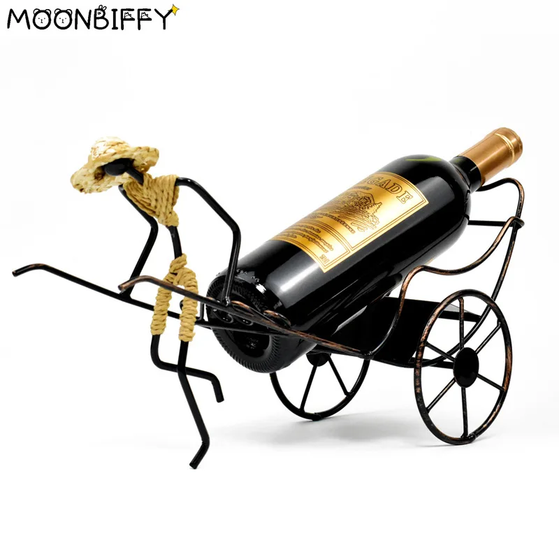 

Hanging Metal Wine Rack Wine Glass Holder Bar Creative Retro Restaurant Display Stand