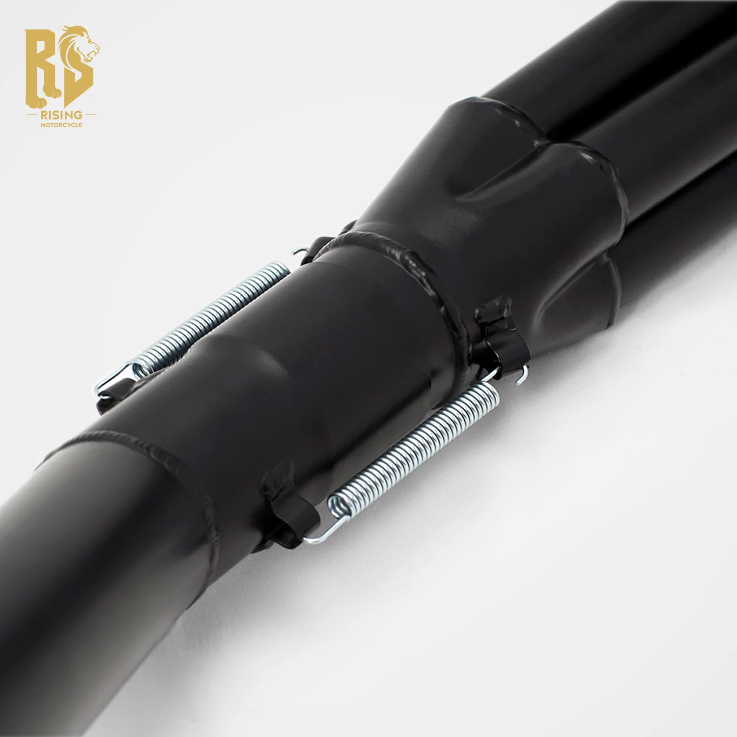 Фото Для KAWASAKI BALIUS-ZR250 модифицированная выхлопная труба в стиле ретро, классическая черная краска, половина одной уличной горной дороги в стиле Моонака №5