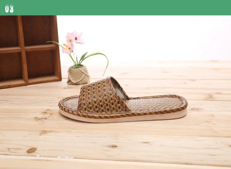 

Домашние льняные тапочки из бамбука, охлаждающие тапочки для пола, комнатные тапочки, унисекс, обувь для спальни