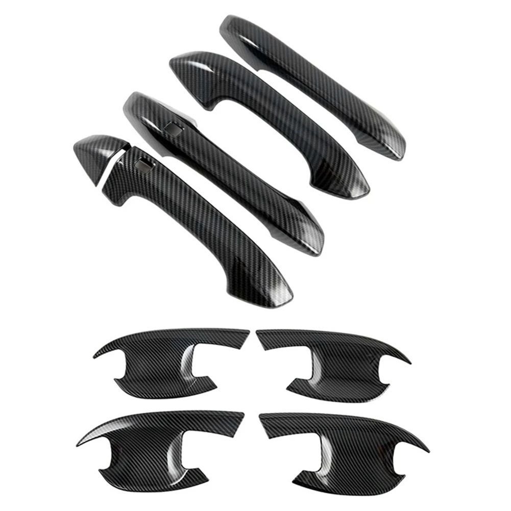

8PCS for KIA K5 Optima 2020 2021 2022 Carbon Fiber Door Handle Bowl Cover Trim Exterior Accessories with Smart Keyhole