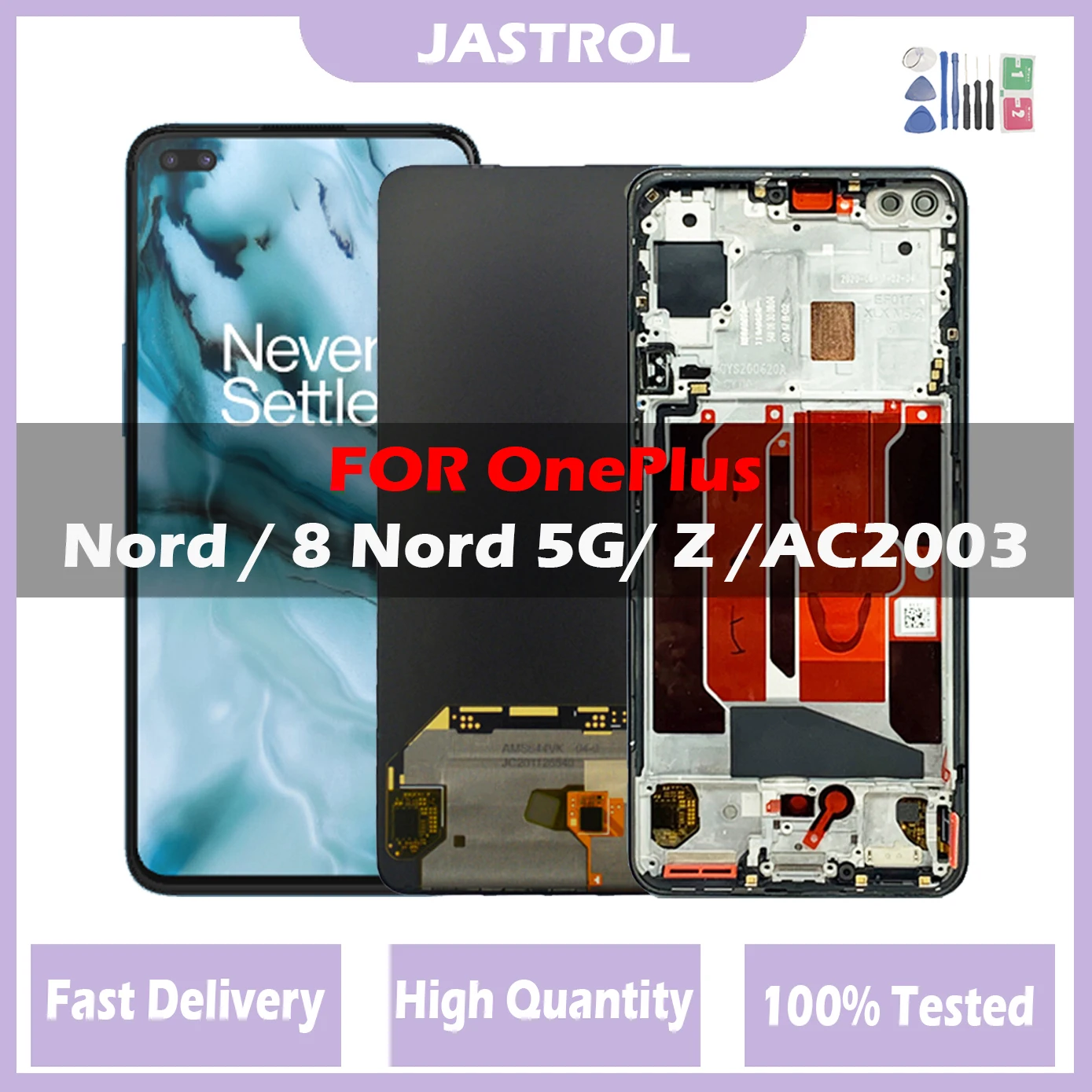 Оригинальный ЖК-дисплей для OnePlus Nord, ЖК-дисплей, экран, сенсорная панель, дигитайзер, запасная часть для Oneplus Nord AC2001 AC2003, Ремонт ЖК-дисплея