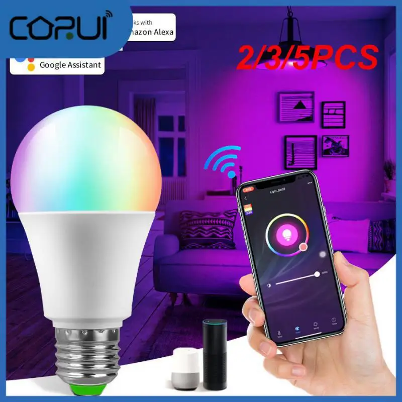 

2/3/5PCS 12w Dimmable Bulb Led Lamp Smart Home Wifi Bulb Rgb Cold Warm Light Smart Home Accessories E27 Light Bulb