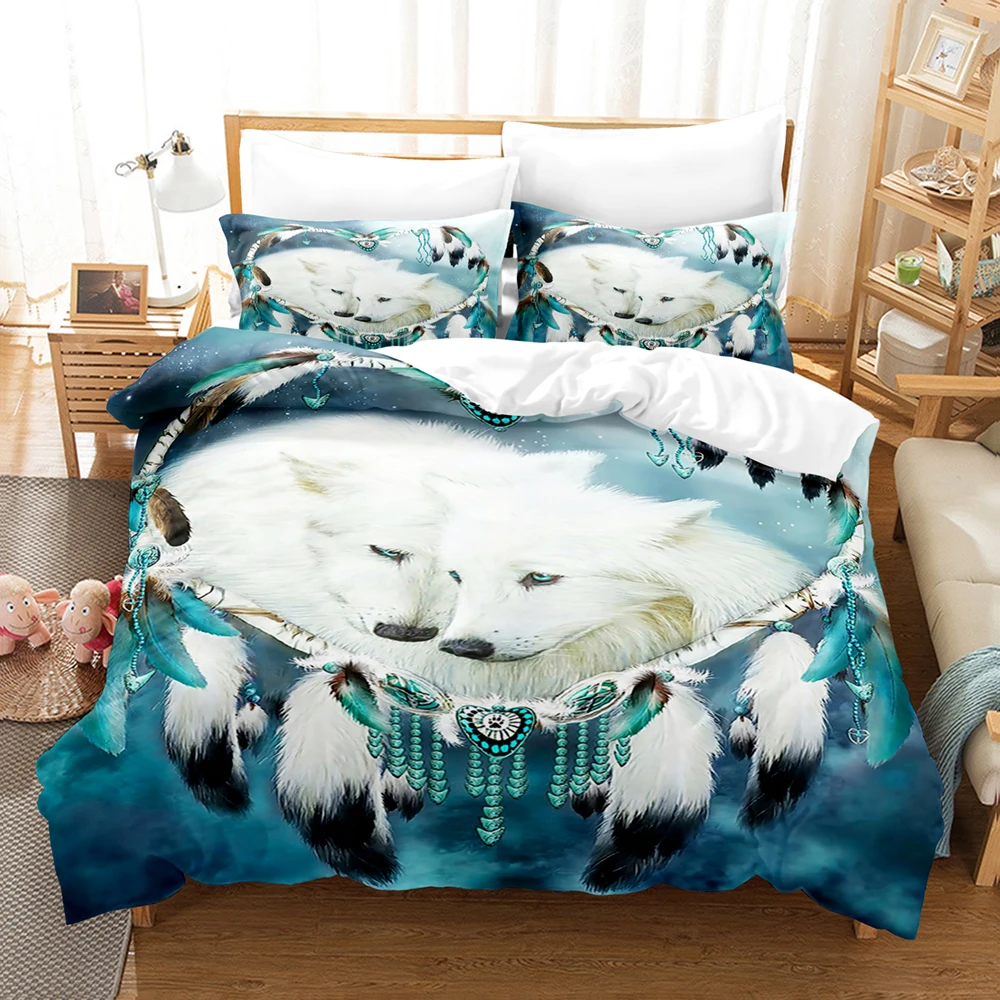 Комплекты постельного белья с 3d-волком роскошный комплект пододеяльником и