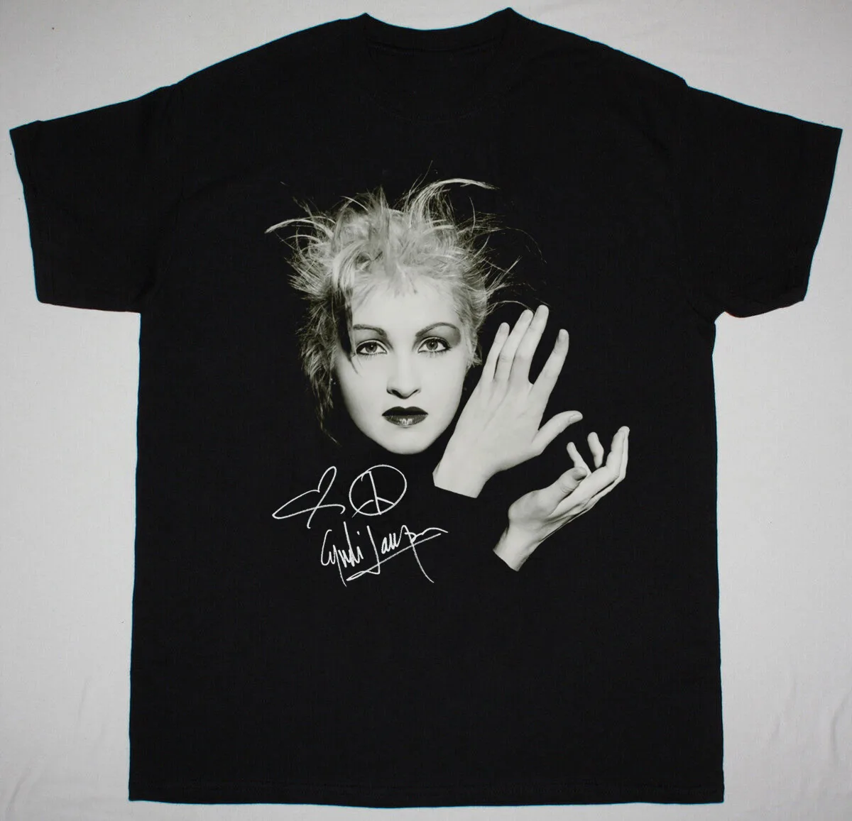 Cyndi Lauper Signature Черная рубашка с короткими рукавами размеры от S до 5XL HE1024