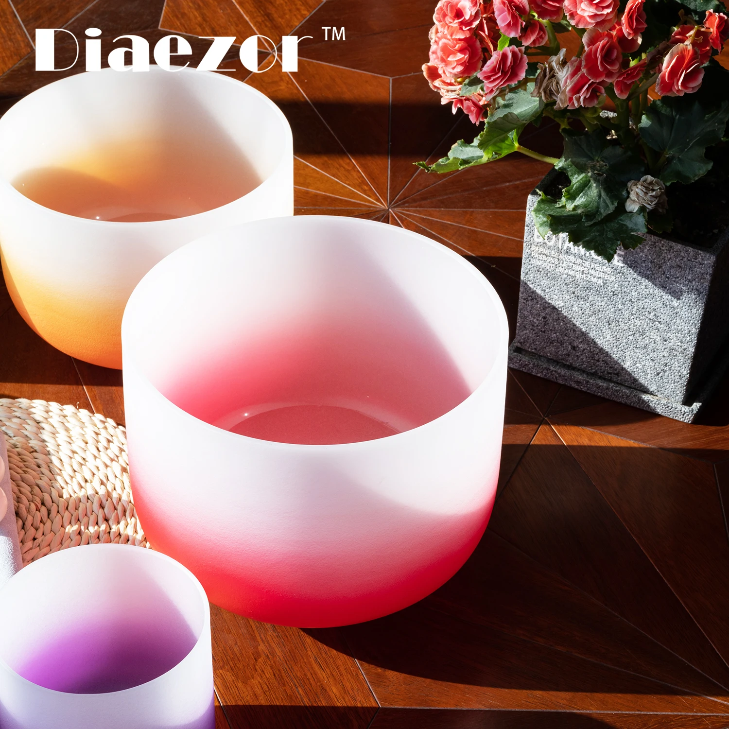 Diaezor 6-12 дюймов полуцветные чаши с градиентом Aria хрустальные поющие 7 шт. чакра для