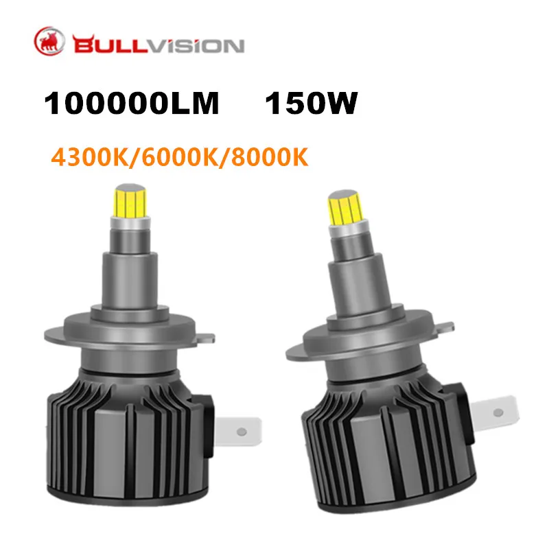 

10000LM H7 LED Headlight 360 Degree CSP 9012 HIR2 H1 H11 H4 HB3 HB4 H8 H9 9005 9006 4300K 6000K 8000K Ice Bulbs 150W Hi/Lo Beam