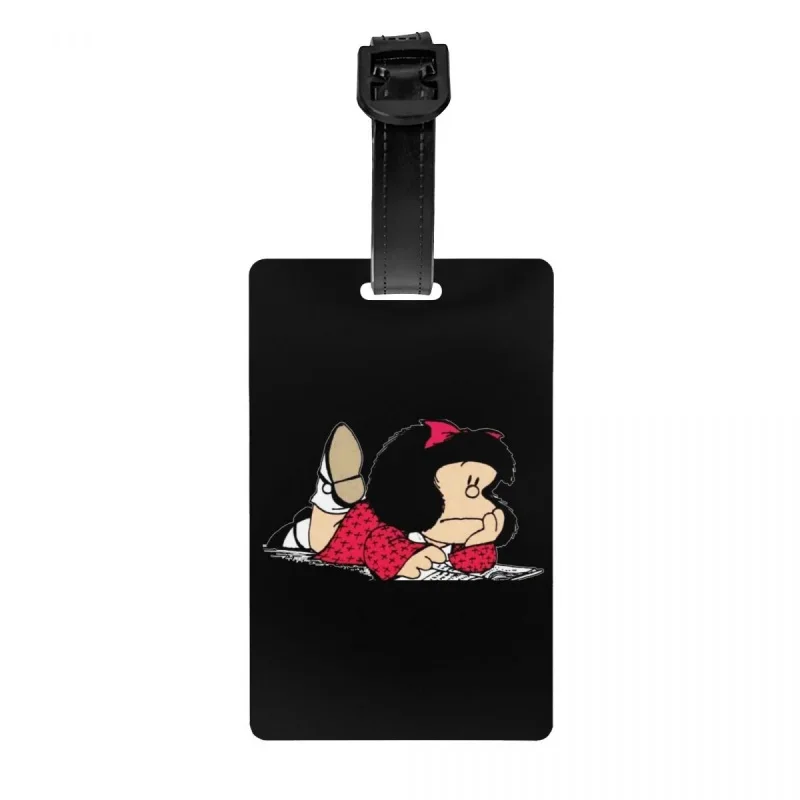 

Милый багажный бирка Mafalda для чемодана для путешествий аргентинский мультфильм Quino комикс Личная Обложка ID этикетка
