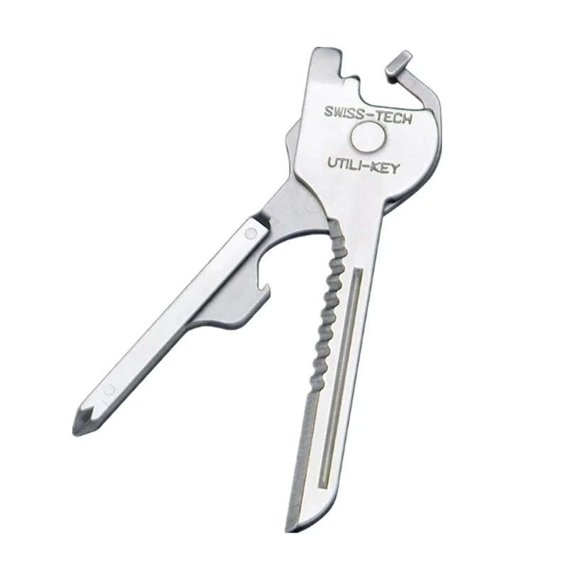 

1PC Multi Tool 6 In 1 Stainless Steel Key Ring Chain Pendant Pocket Cutter Mini Knife Unboxing Knife Screwdriver