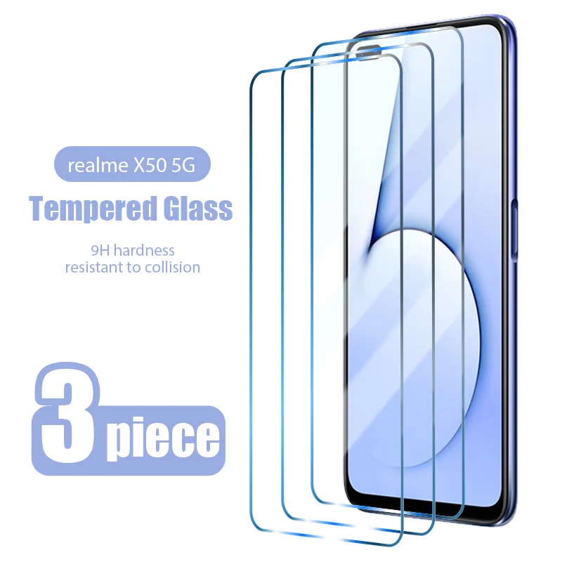 

3PCS Tempered Glass For Realme 8 7 6 Q3 Pro 5G C21 C25 C21y C25S C3 C11 8i Screen Protector For Realme GT Neo 2 2T Narzo 30 5G