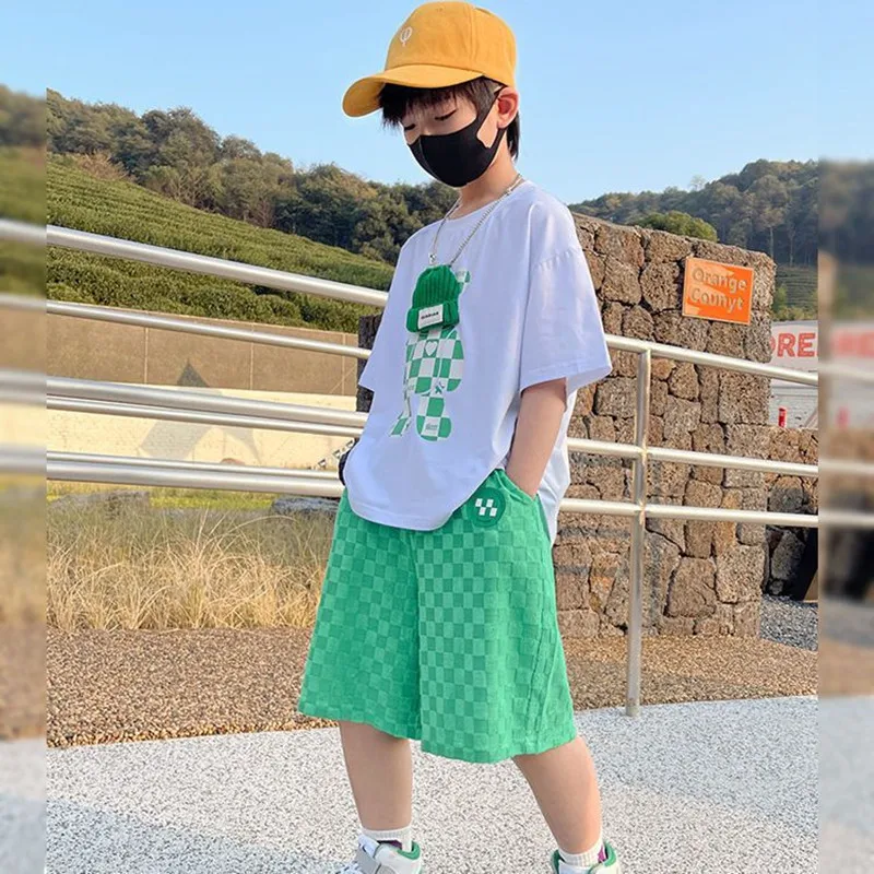 

Футболка с коротким рукавом и штаны для мальчиков, на возраст 8-14 лет