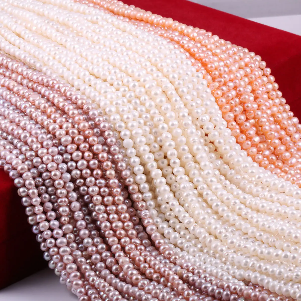 

Fine AA 100% Natural Freshwater Near Round Pearl Loose Bead for Women Jewelry Making Elegant Bracelet DIY Necklace 13 Inches