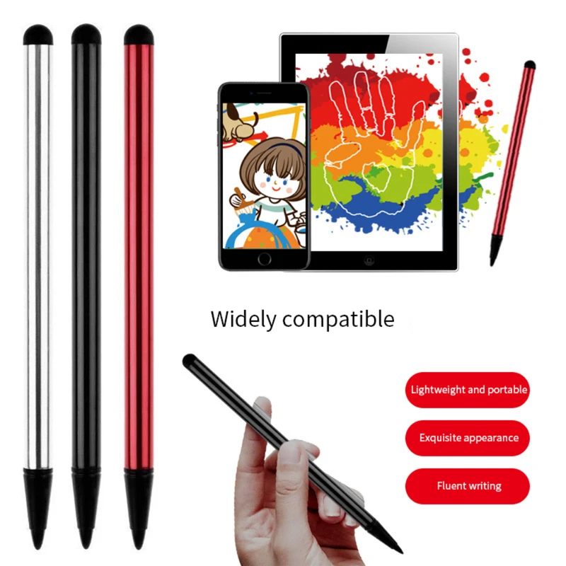 2 In 1 Capacitive Resistive Pen Touch Screen Stylus Pencil For PC Tablet IPad Cell Phone Capacitive Dual-Purpose Stylus Pen New