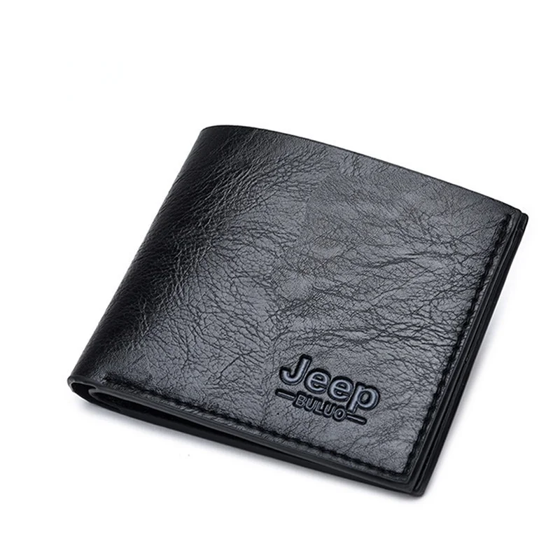 

New Men's Wallet Short Cross Section Youth Two-fold Wallet Business Multi-card Zipper Coin Purse Wallet Passport Cove