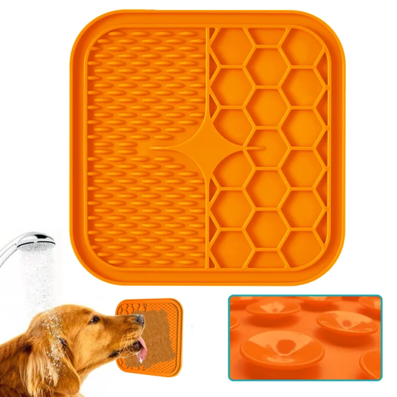 

Feeding Pet Dispenser Puppy Feeder Distraction Mat Licking For With Pad Dog Slower Licky Silicone Cat Bathing Scraper Mat Pads