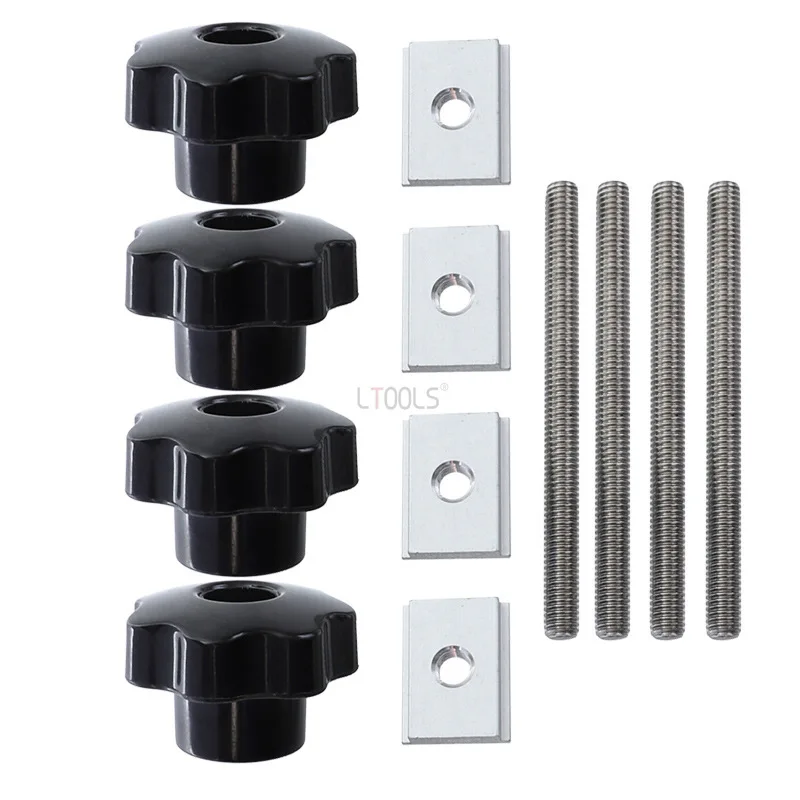 

Woodworking T-slot M8 T Screw M8 Nut Screw Rod Saw Table Acting Hold Fixture Table Router Chute Rail Chute Accessories Tool
