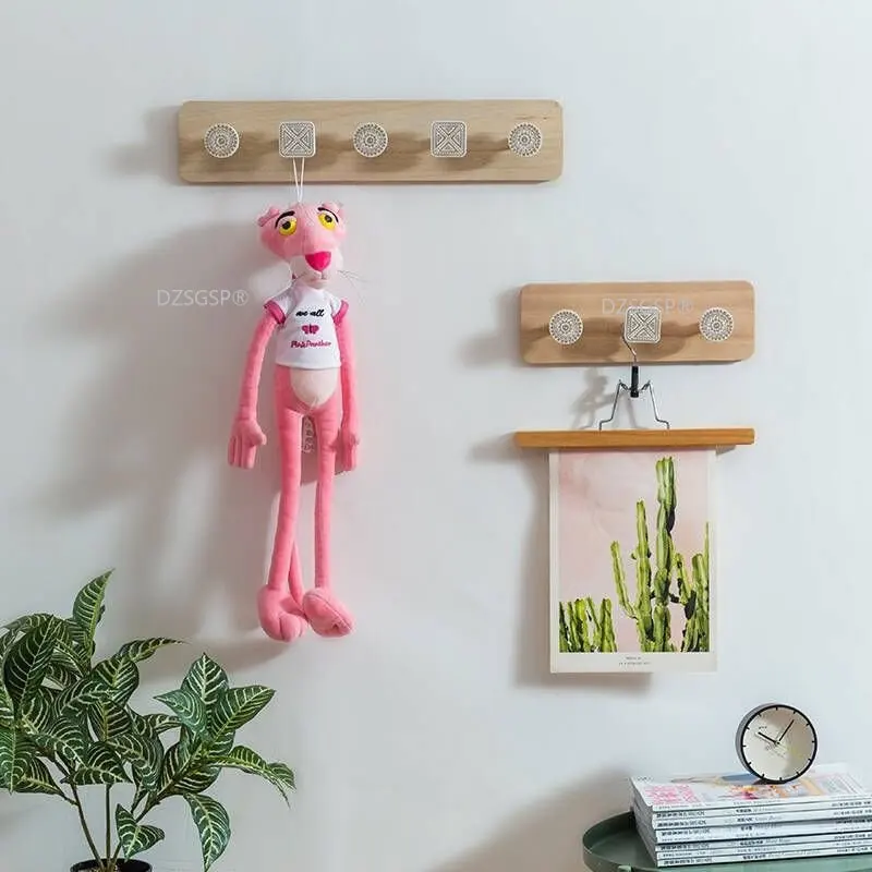 

Деревянные крючки, вешалка для пальто, настенная вешалка для шляпы, держатель для мебели в ванную комнату, Настенная подвесная стойка для хранения в скандинавском стиле