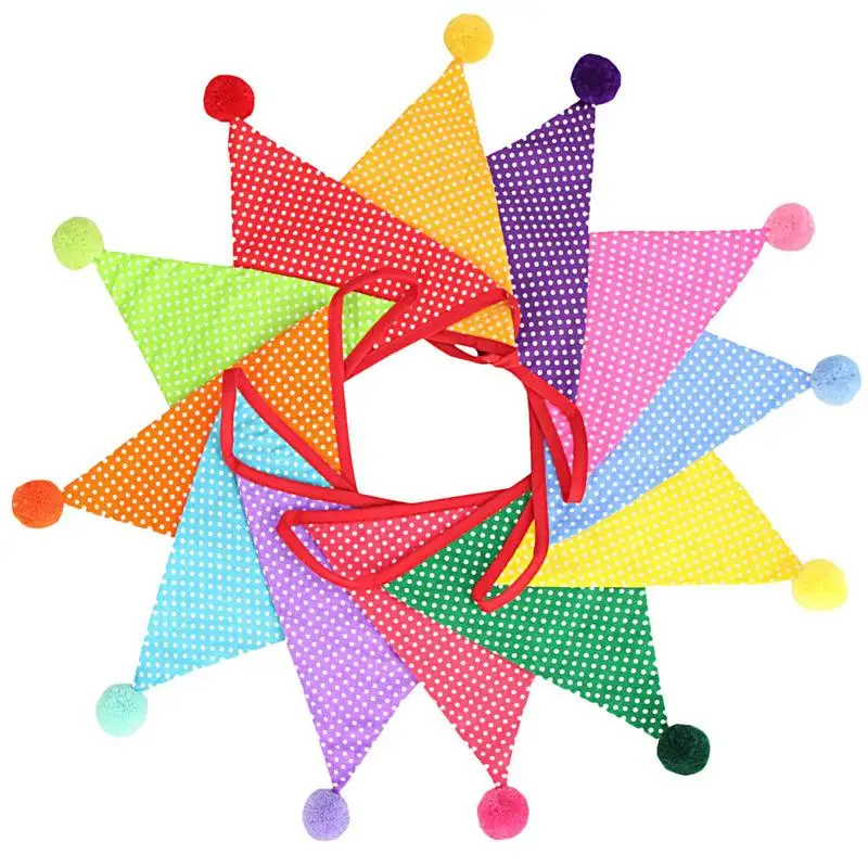 

Bunting Banner Double-Sided Cotton Pennants | Bunting Garland Triangle For Party Birthday Festival Hanging Decoration