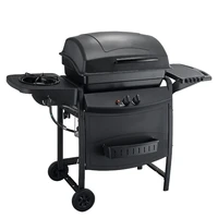 side burnertrolley cart 2 burner propane bbq barbecue gas grills for backyard outdoor kitchen