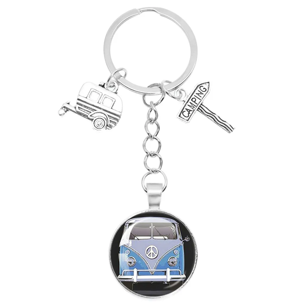 Женский винтажный брелок для ключей с подвеской в виде автобуса