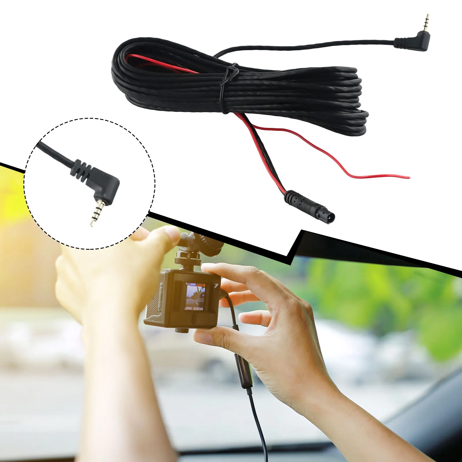 

9m Car Video Extension Cable DVR Backup Rear View Camera 2.5mm Extension Cable 5 Pin Cord Wire For 12V/24V Truck Camper Trailer