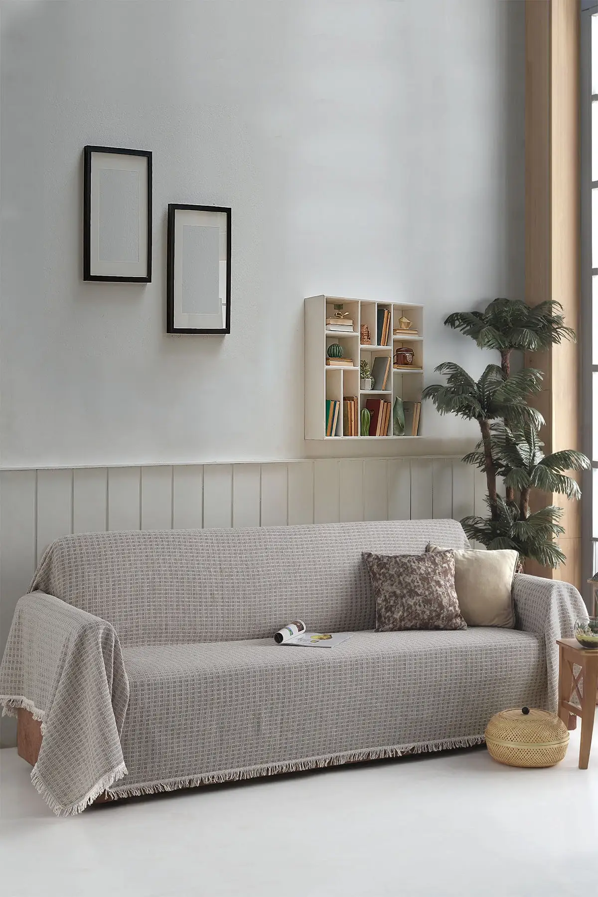

Большая накидка на сиденье Yene Coffee 180x320 хлопок коричневый салонный текстиль домашняя мебель
